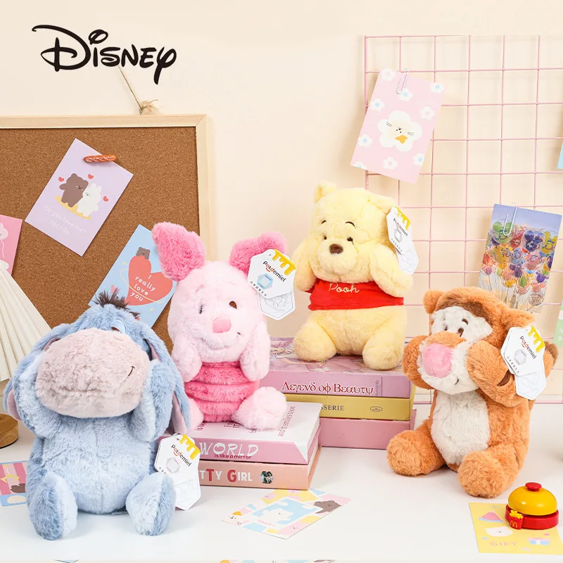 

Potdemiel Disney genuine Winnie the Pooh plush doll Tigger Piglet Eeyore magnetic sticker toy figurine Cartoon Pendant girl gift