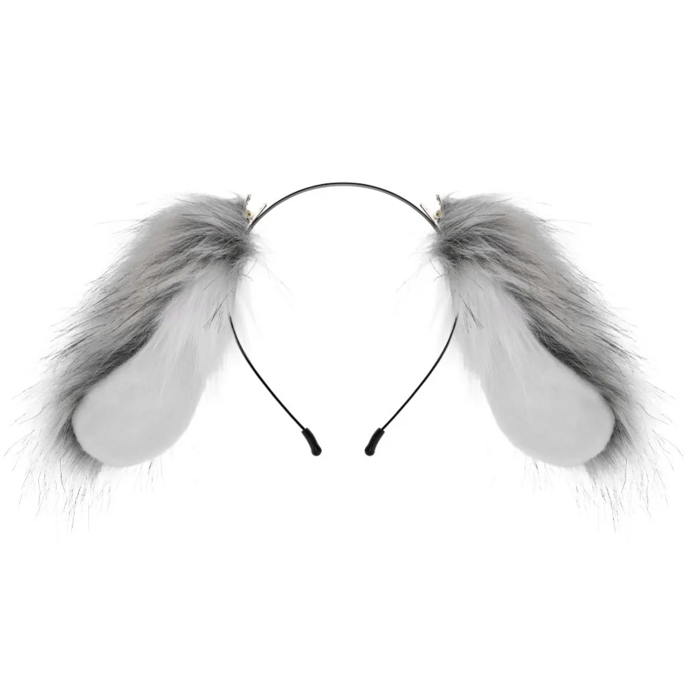 Cute Plush Lop-eared Dog Headband Cosplay Headwear Lolita Artificial Rabbit Ear Headwear Hair Accessories Costume Props 4