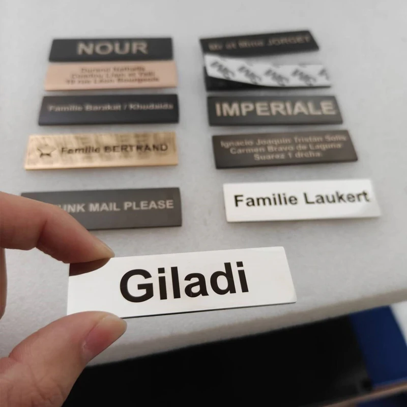 

Custom Stainless Steel Mailbox Address Labels Custom Mailbox Plate Personalized Tag Badge Custom ID Door Decor Stickers Durable