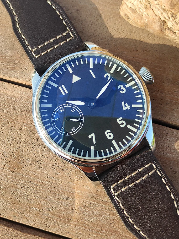 Men's mechanical arm manual mechanical military watch German pilot ST36 movement strong luminous large dial