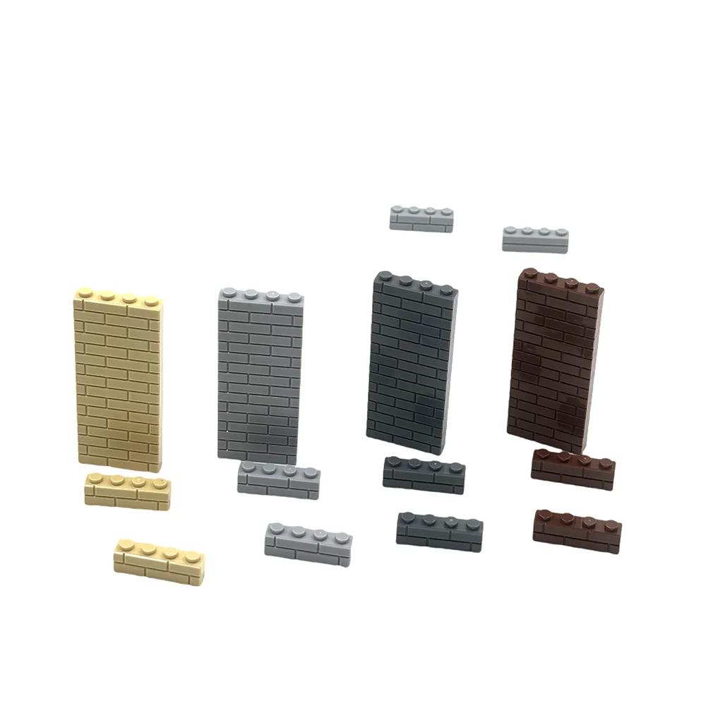 Small Particles Thick Wall Bricks 1x2 1x3 1x4 Dots Bulk Accessories Doors Windows DIY Building Blocks Educational Toy for Kids