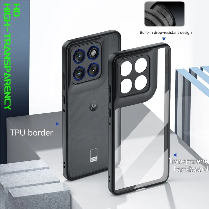 حافظة لهاتف موتورولا إيدج 70 لهاتف موتو إيدج 70 حافظة من البولي يوريثان غطاء شفاف غير لامع مقاوم للصدمات حافظة خلفية لهاتف موتو إيدج 70X70 اير #1