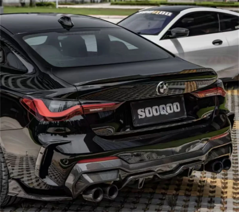สําหรับ BMW G22 425i 430i 2020 2021 2022 2023 2024 ReaI คาร์บอนไฟเบอร์กันชนด้านหลัง Baojiao สปอยเลอร์ชุด
