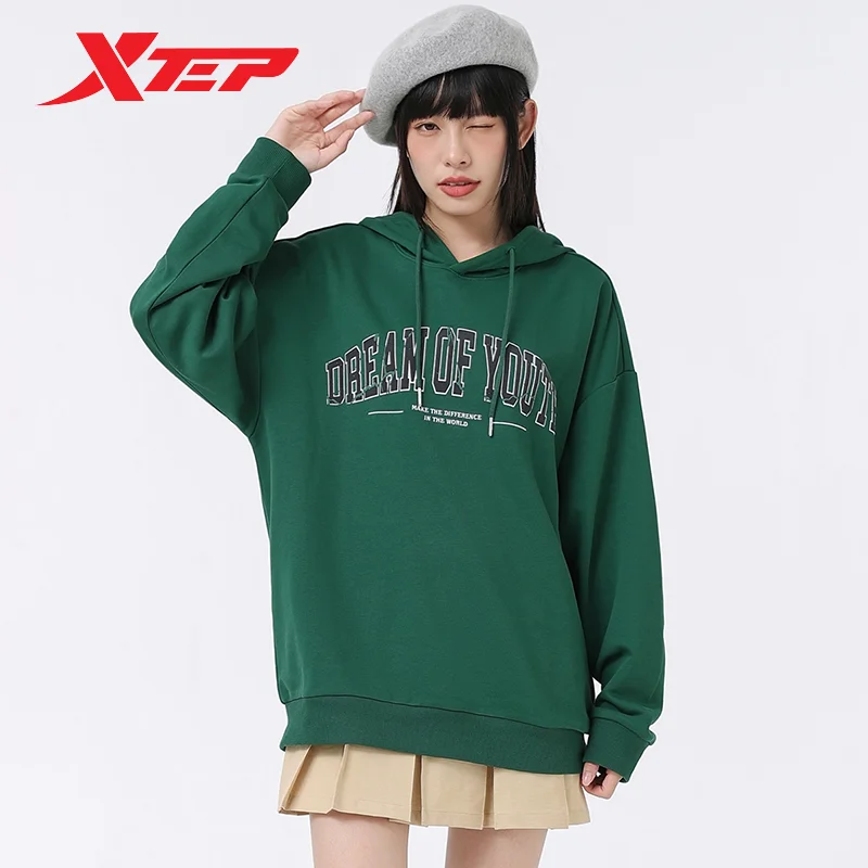 Xtep Vitality Pullover Hoodie For Men And Women 2022 Autumn Casual Unisex Sweatshirt Breathable Sporty Outdoor Tops 878327930240