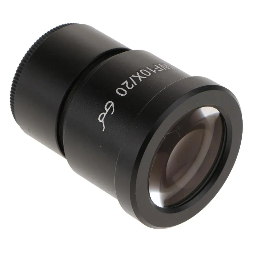 Microscope Lens 10x Wide Angle Metal Ocular Pair Magnifier Component for Biological Microscope Use