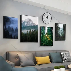 1pc Natural Scenery Forest Poster Good Quality Prints and Posters Vintage Room Home Bar Cafe Decor Aesthetic Art Wall Painting