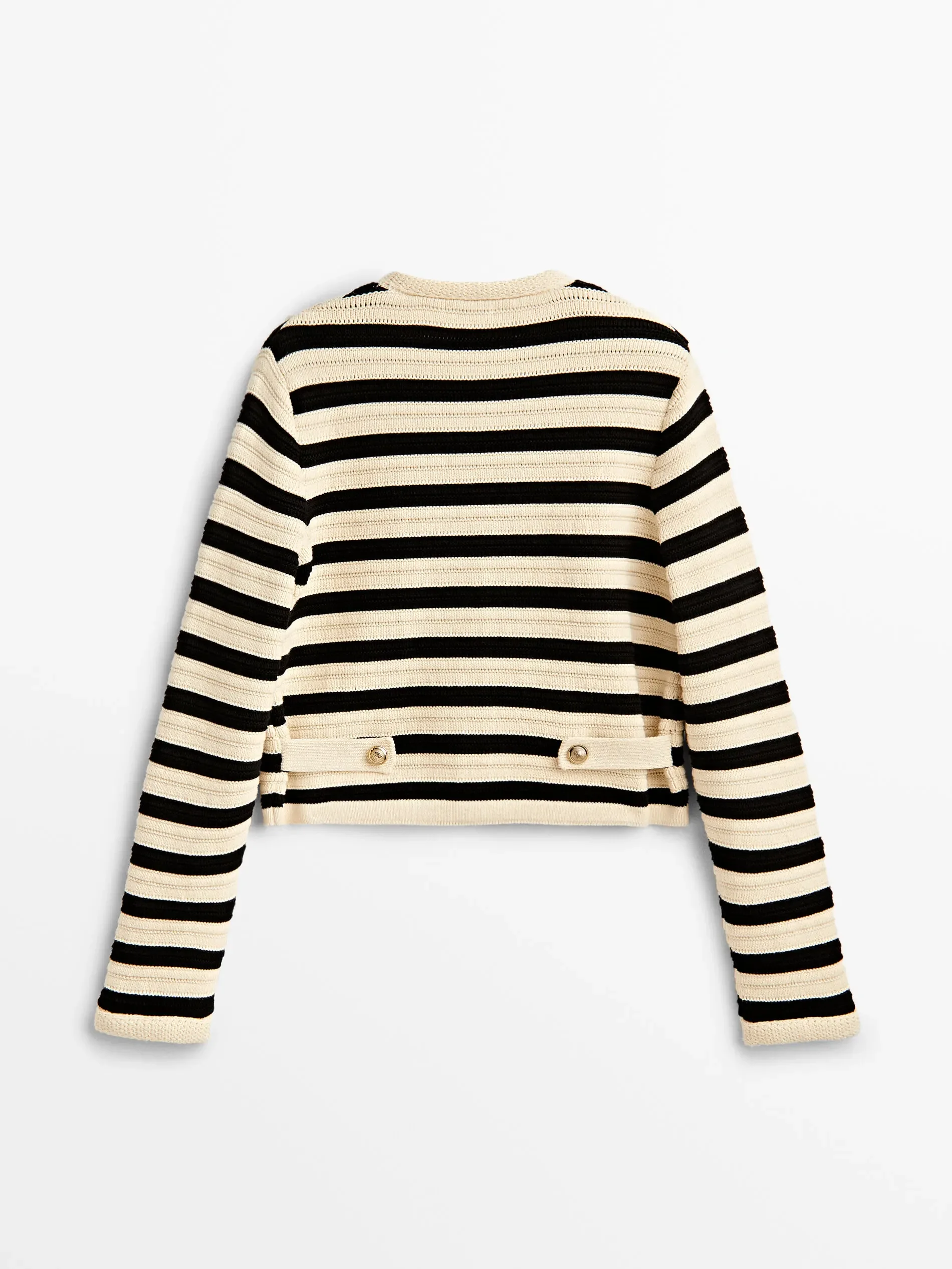 Ethereal MD 2024 women\'s spring new style of Classic casual little fragrance with slim striped knit short coat