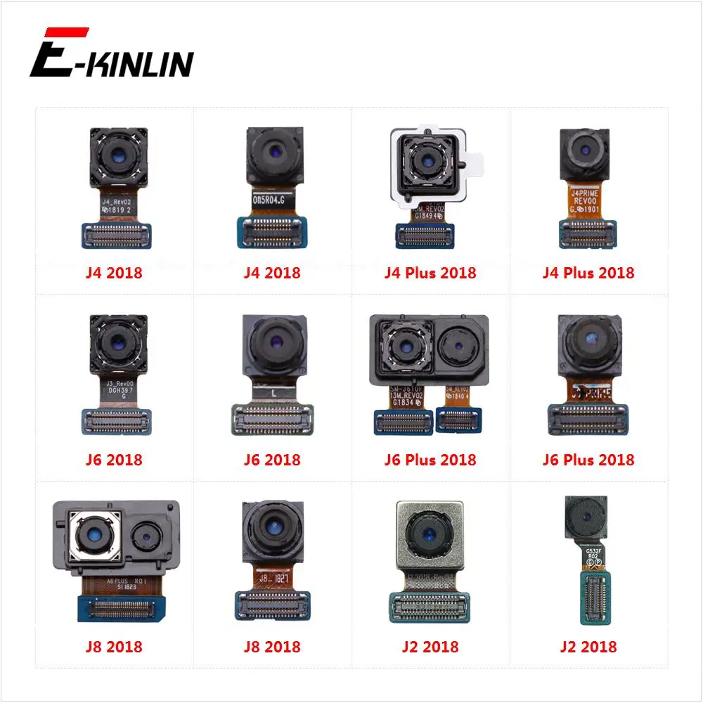 Front Selfie Camera Flex Cable For Samsung Galaxy J2 Pro J4 J6 Plus J8 2018 Rear Main Camera Repair Parts