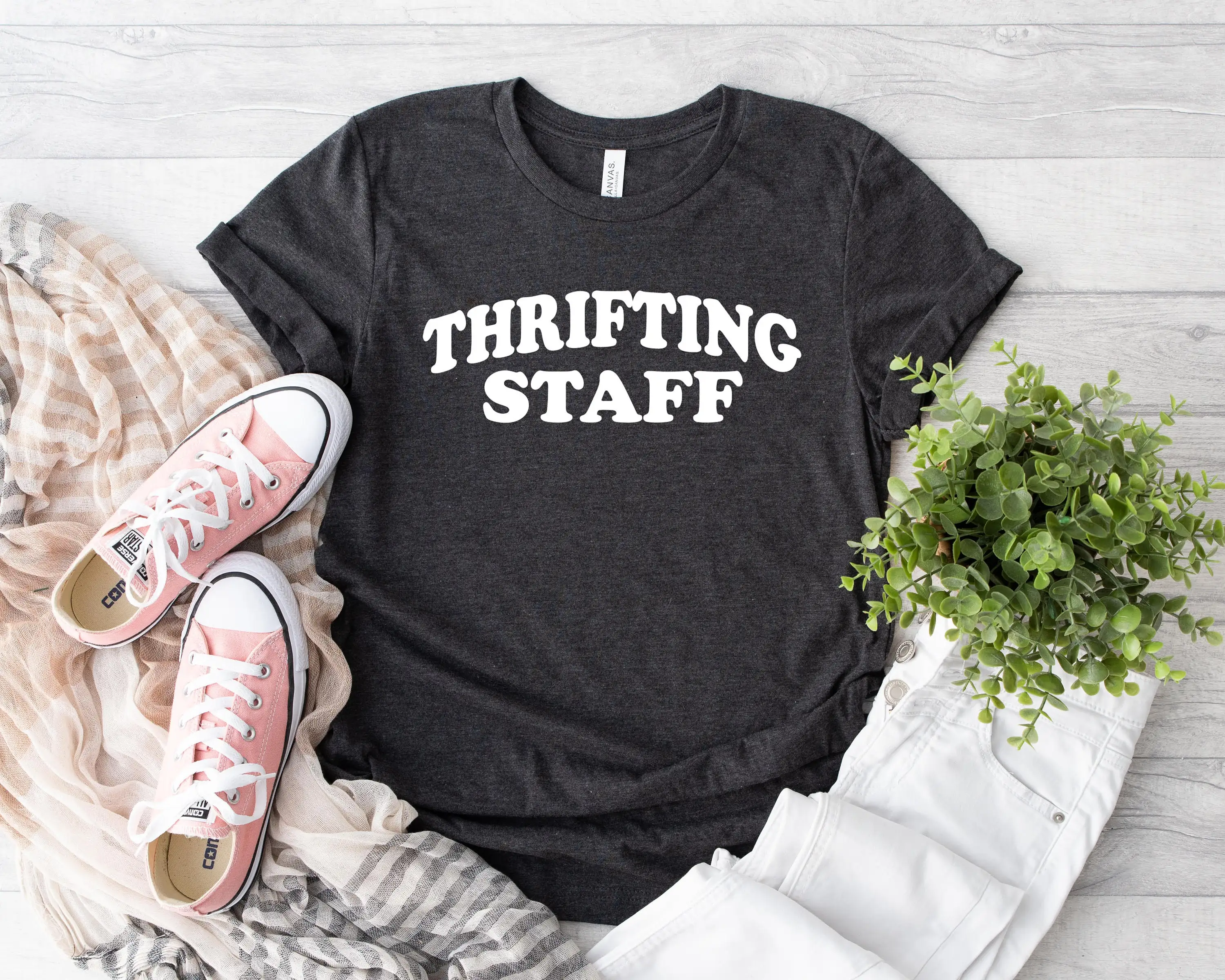 Thrifting Staff T Shirt Thrift Haul Store Thrifter Funny I Love