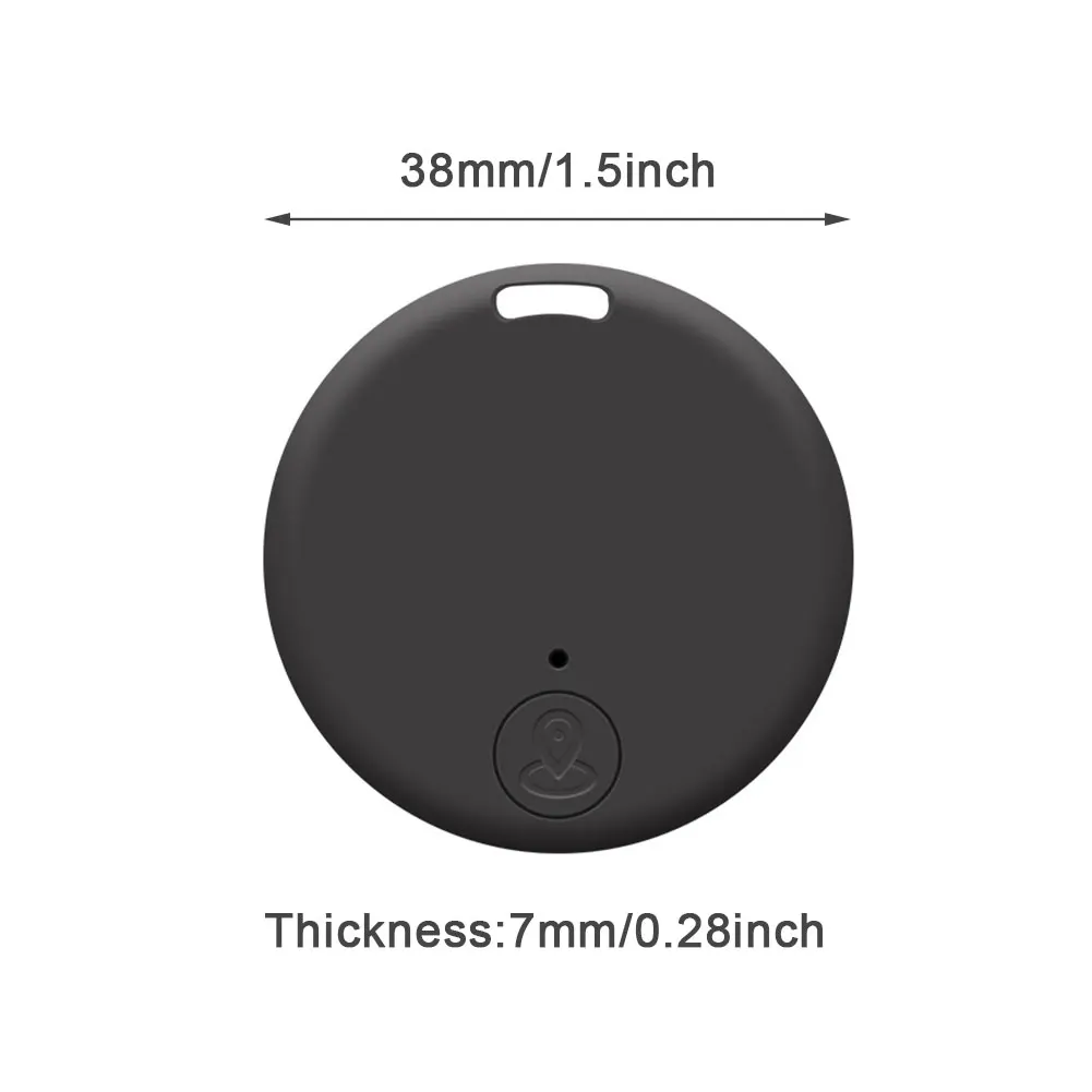 ペット用のユニバーサルロス防止GPSトラッカー,ポータブル,軽量アラームアプリポジショニング,Bluetooth互換,ラウンド