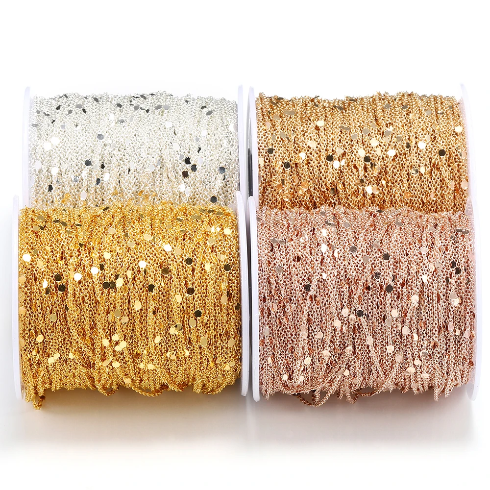 2Meters Sequins Chain for DIY Necklace and Bracelet Making
