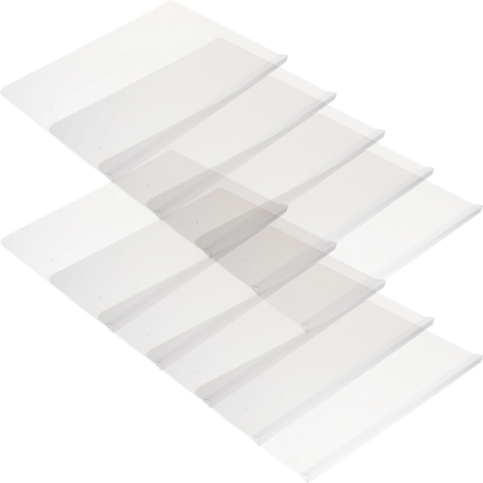 

10Pcs Transparent File Folders A4 Clear Report Covers Sliding Bar Paper Organizers for Office School Document Storage