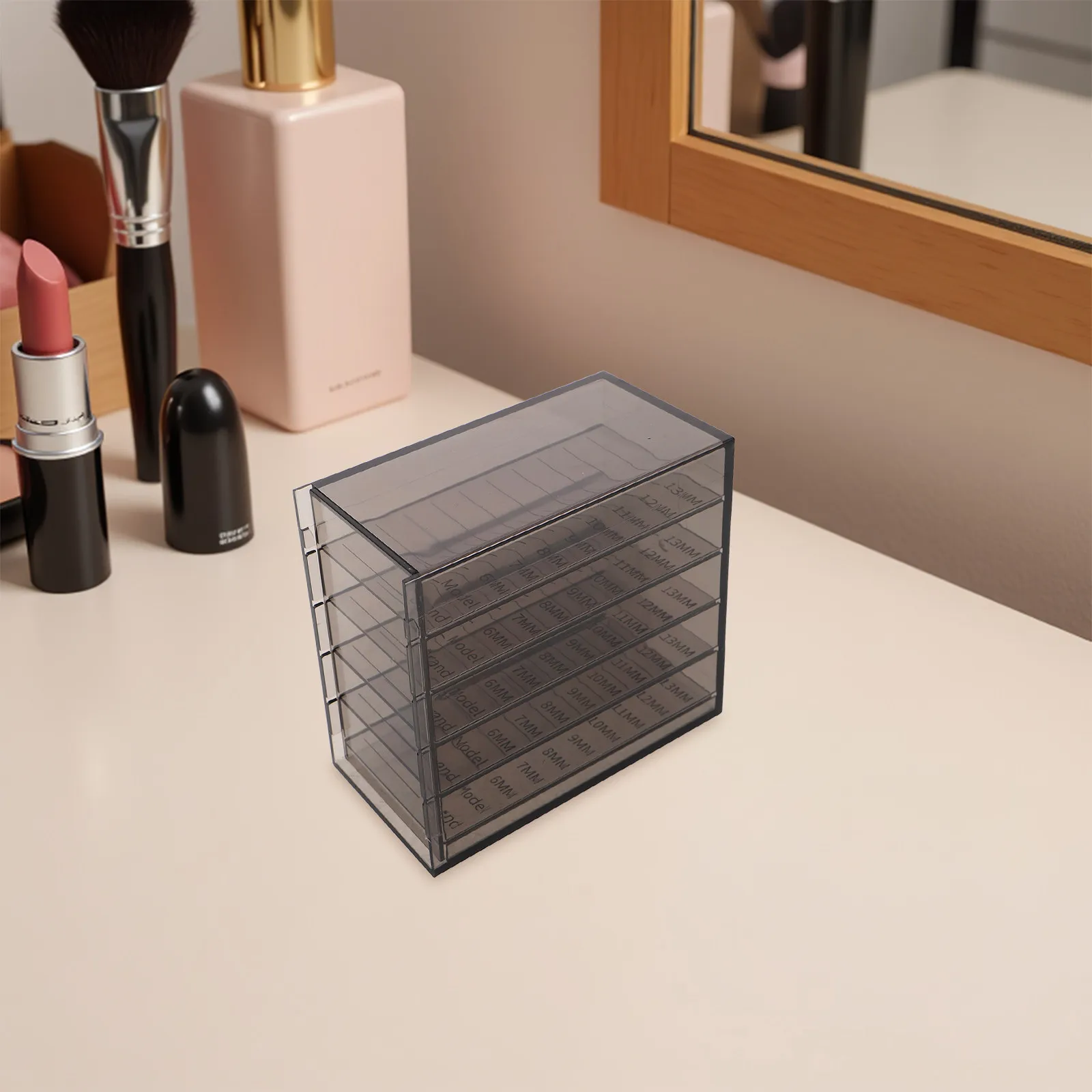 

5-слойный органайзер для ресниц, прозрачный контейнер для хранения инструментов и аксессуаров для наращивания ресниц, портативный кейс для косметических принадлежностей