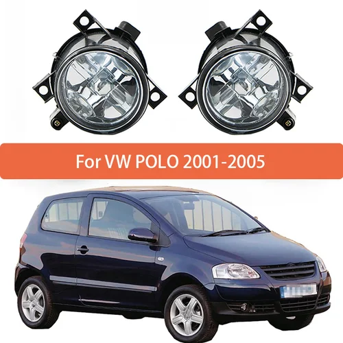 Imagen 1 del producto Conjunto de lámpara antiniebla con bombilla para VW POLO 2001-2005 Volkswagen FOX 2005-2012 luz antiniebla del parachoques delantero 6Q 0941699   6Q 0941700