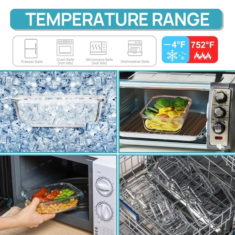 Transparent Glass Food Storage - Meal Prep Boxen Glas ulasan dan harga