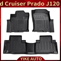 For Toyota Land Cruiser Prado J120 2002-2009 LHD Auto Car Floor Mats All-Weather TPE Foot Mats Odorless Pad Tray Mat Accessories