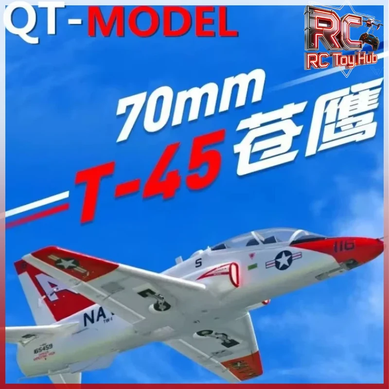 QTMODEL T 45 Goshawk V3 70Mm Ducted Fan Rc Jet Navy Carrier Trainer Aircraft 960Mm Wingspan Pnp 6S Rc Airplane For Adult Hobby