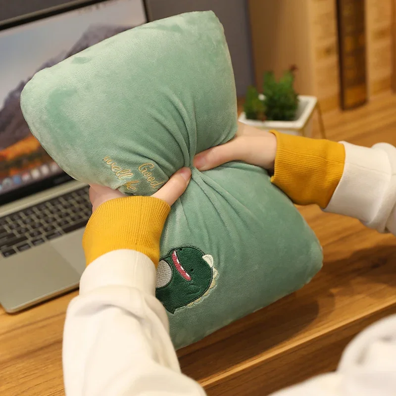 1pc Pillow Portable Mini Pillow PP Cotton Plush Coral Velvet 32x22x11cm Stuffed Cushion Adult Baby Sleeping Throw Pillow for Kid