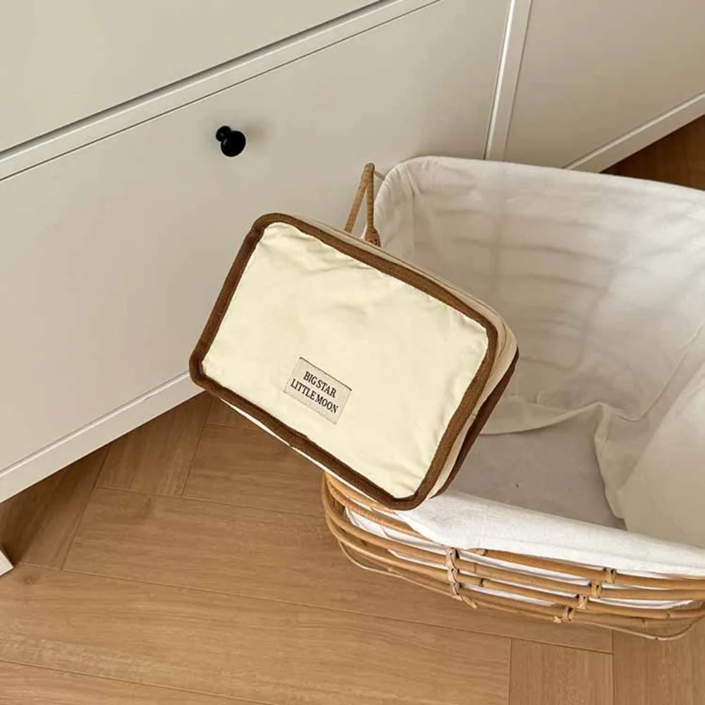 

Portable Contrast Color Cosmetic Bag Korean Style Zipper Pouch Solid Color Coin Purse Lightweight Soft