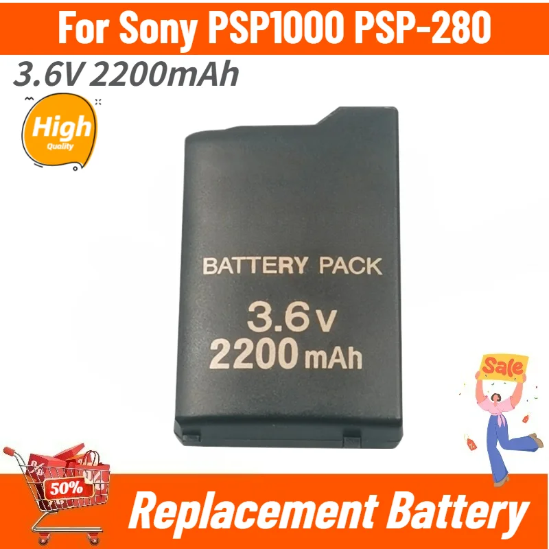 

High Quality 3.6V 2200mAh Battery for Sony PSP1000 PSP-280 Brand New Replacement Battery
