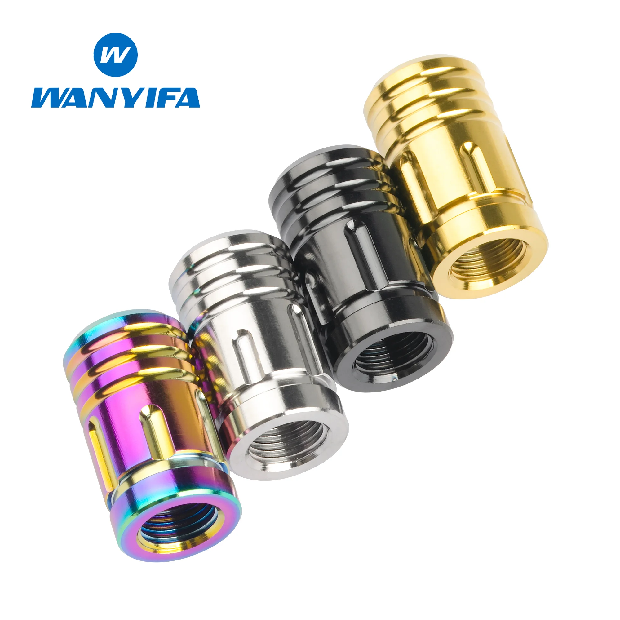 Wanyifa Titanium Alloy Schrader American straight groove Valve Stem Dustproof Cap For Road Mountain Bicycle Tyre