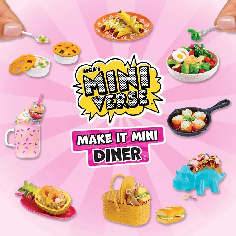 Mga Miniverse Make It ミニダイナーシリーズミステリーボックス料理ミニチュアシーン子供ままごとおもちゃエビの装飾品誕生日ギフト