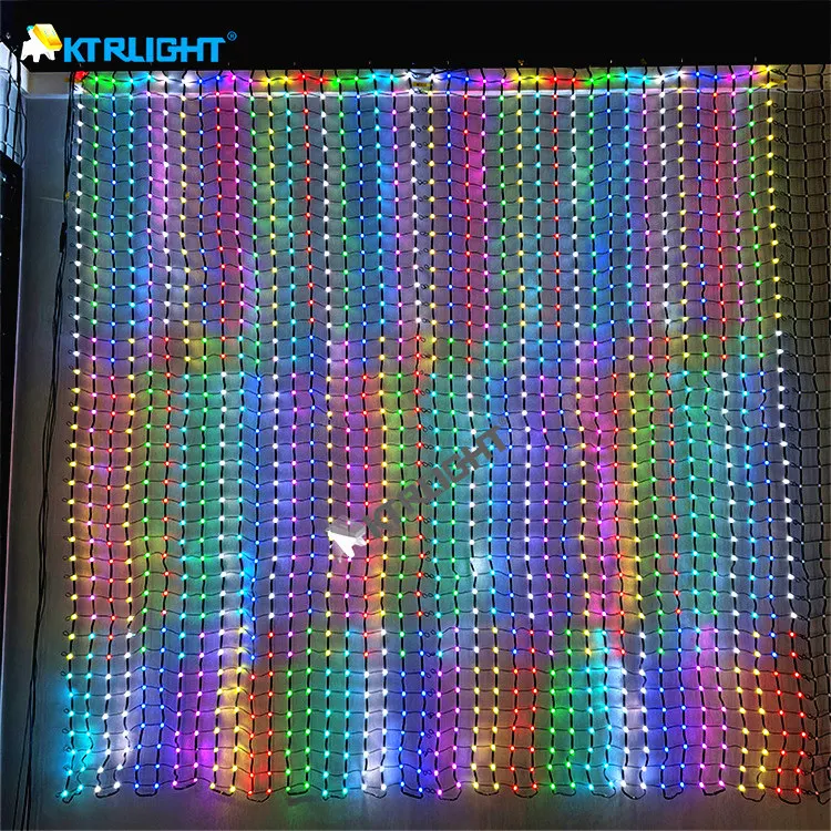 DC12V 5cm Spacing 1M (20 Pixels) * 2M (40 Pixels) Addressable RGB Intelligent Bold LED Pebble/Seed Flexible Matrix Grid Screen
