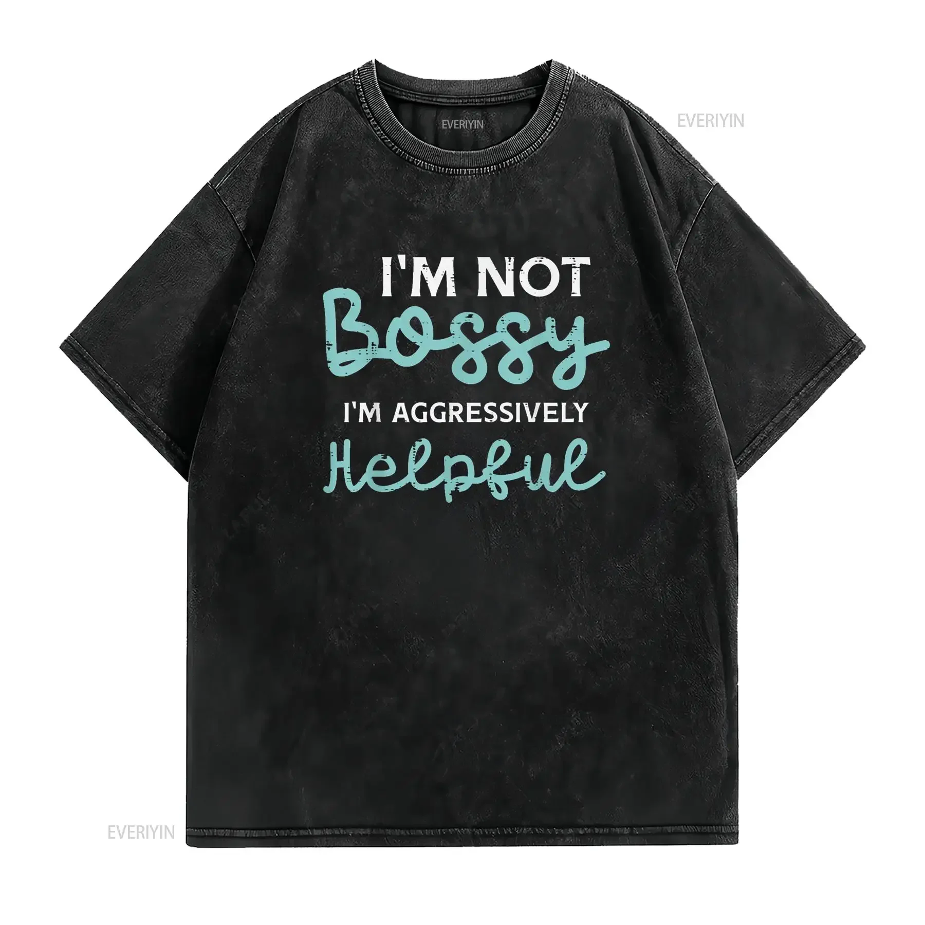 Not Bossy Im Aggressively Helpful Funny Saying Kid T Shirt vintage Washed Breathable Unisex Top For Everyday Wear