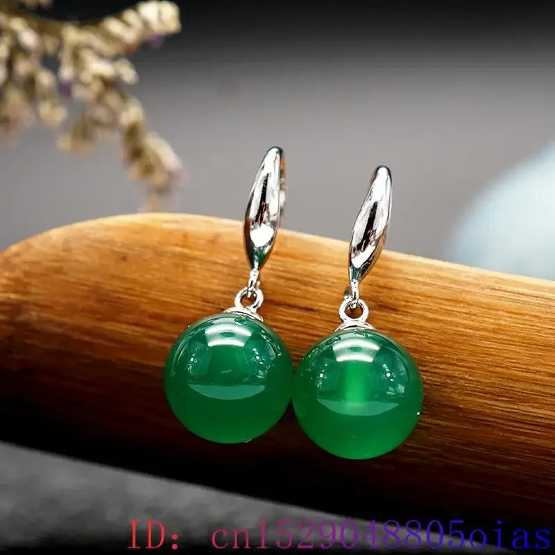 Orecchini di perle di giada reale verde 925 regalo in argento talismani Designer intagliato gioielli naturali donne moda pietre preziose regali pietra