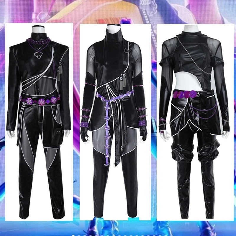 

New Black Suit Women Girls Mira Zoey Rumi Cosplay Costume Kpop【S-3XL】Demon Hunters Halloween Rumi Battle Suit Huntrix Cosplay