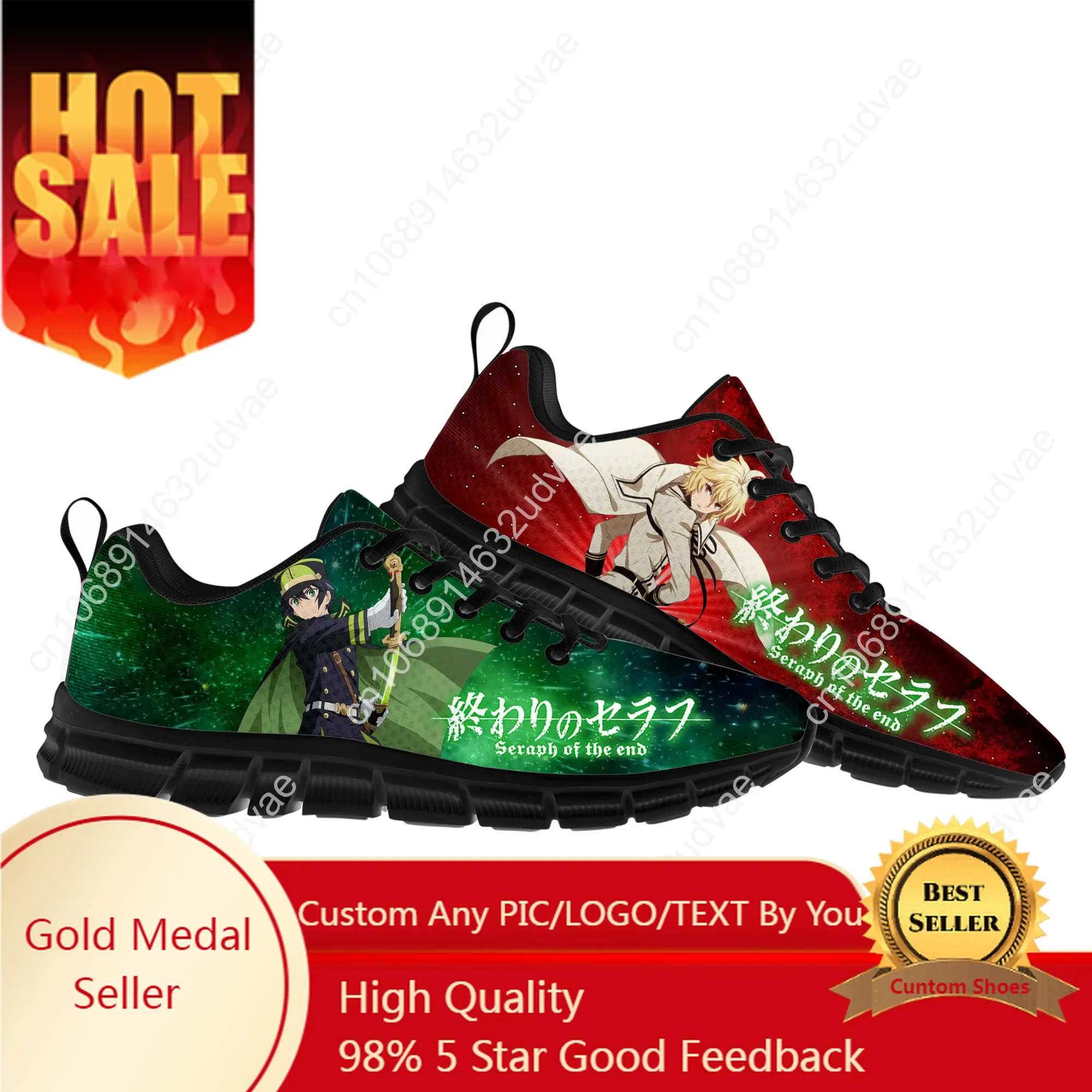 

Seraph of The End Sneakers Mens Womens Teenager Customized Sports Shoes Casual Custom Made Shoe High Quality Couple Shoes