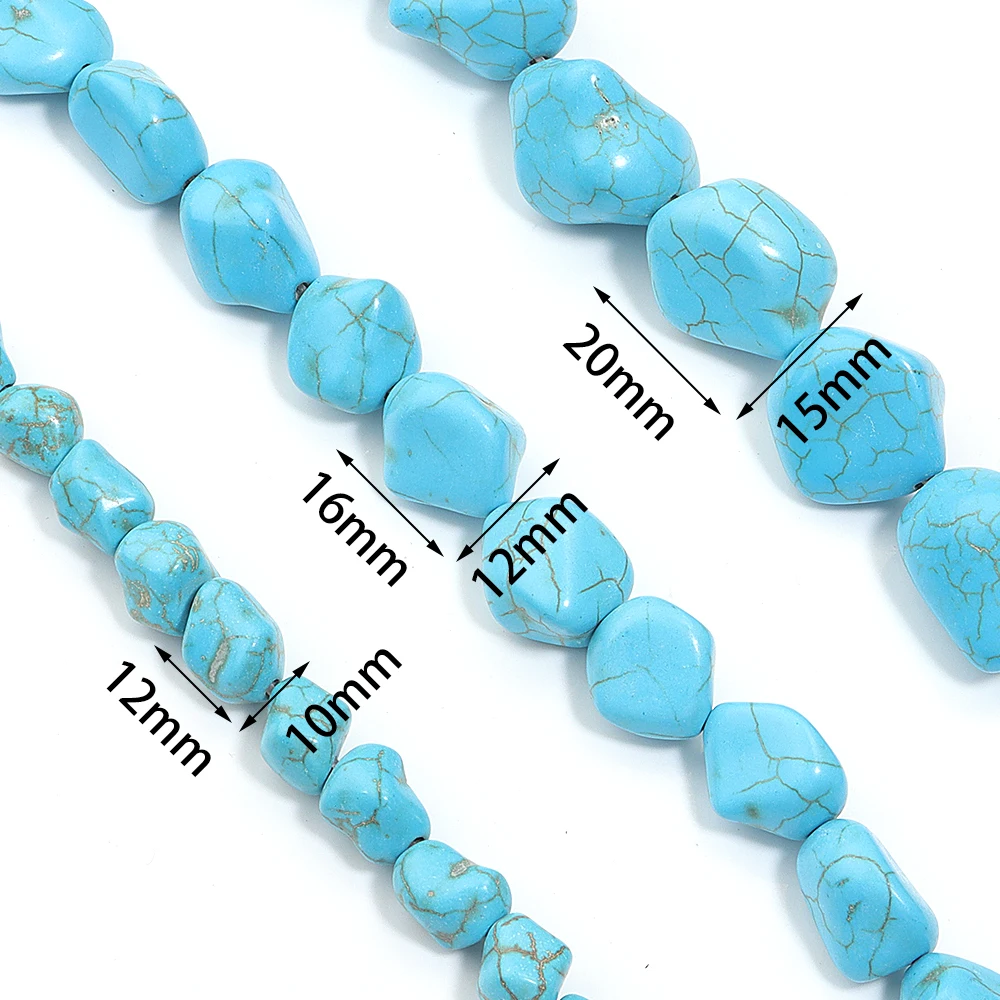 1 Strand Irregular Turquoises Stone Beads Natural Stone Beads Loose Spacer Bead For DIY Jewelry Making Craft Bracelet Accessorie