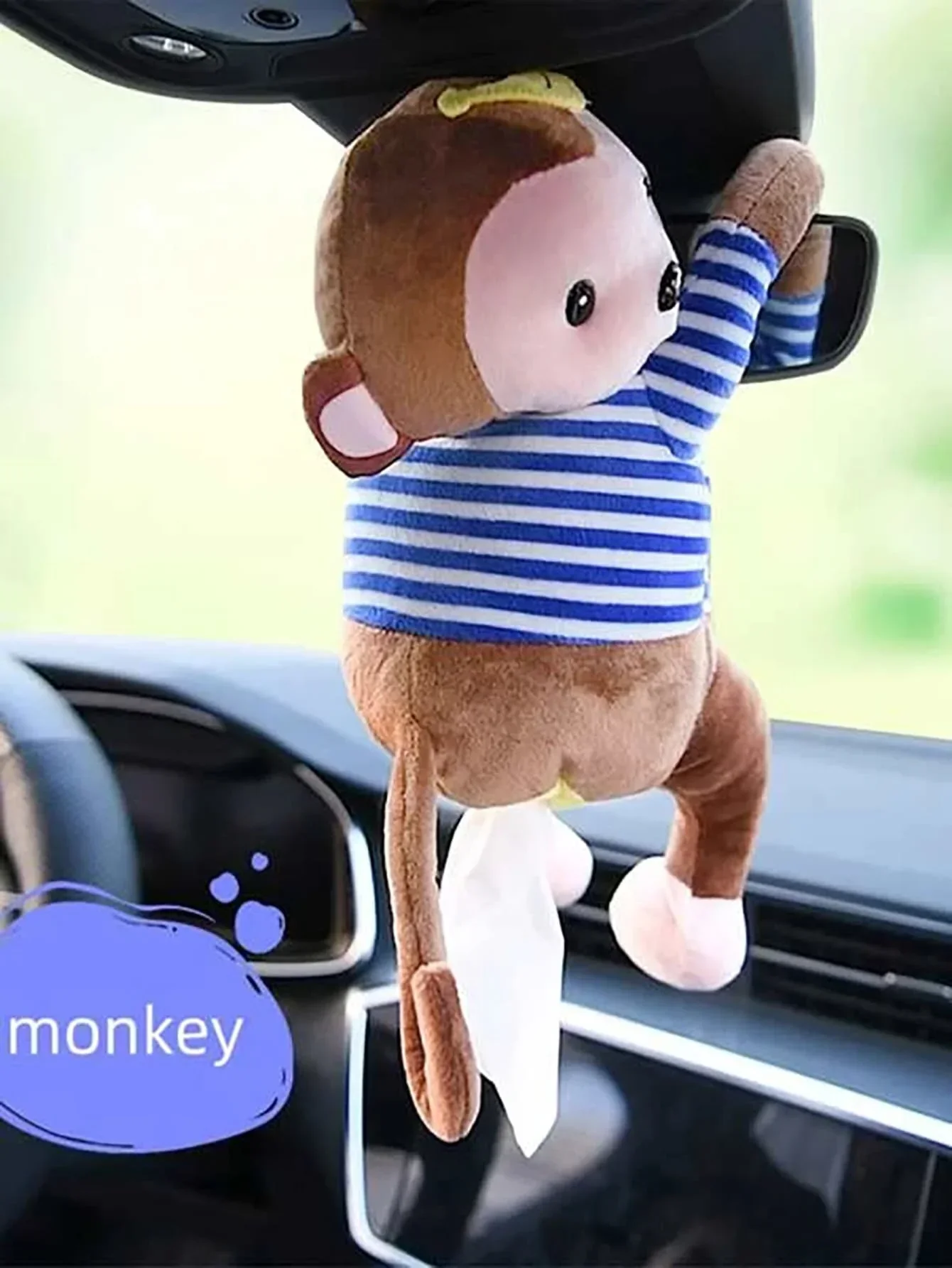 Creative monkey shaped car tissue box