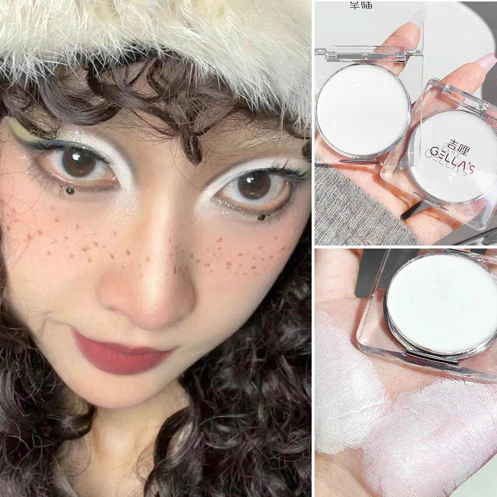 Ombretto bianco opaco evidenziatore crema impermeabile duraturo schiarente viso contorno ombretto trucco tavolozza pigmenti cosmetici