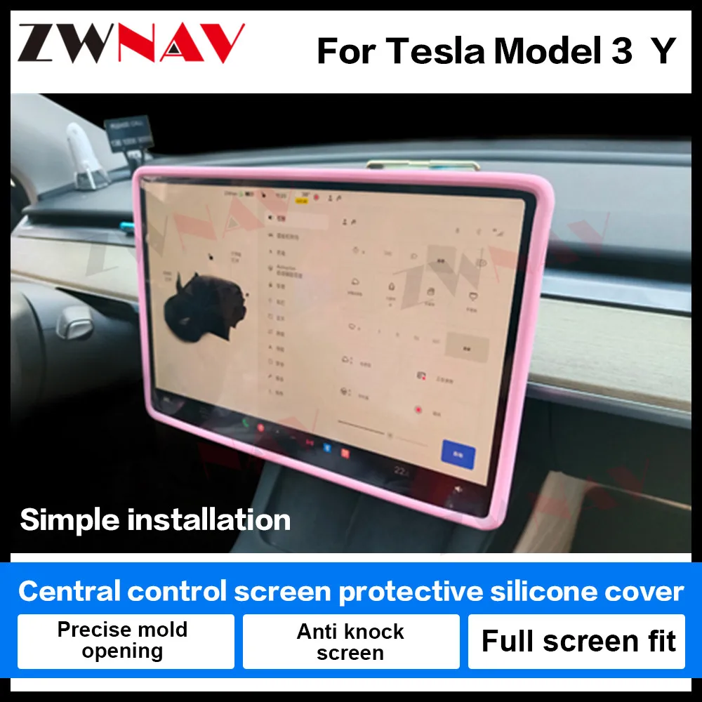 2025 Newest Design Super Fit For Tesla Model 3/Y Silicone Protective Case Safe Material, Odorless, fashionable Simple style