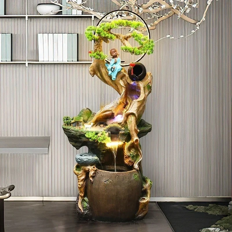 

flowing water circulation rockery fountain floor ornament company, opening gift-giving entrance lucky decoration