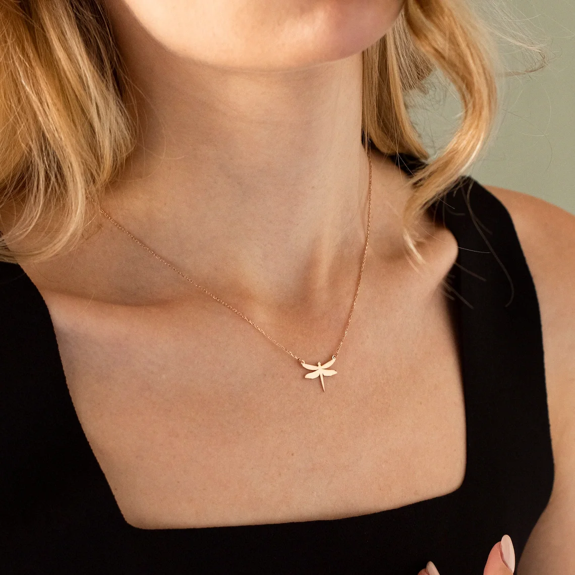 Stainless Steel Necklaces Dragonfly Pendants Chain Choker Jewellery Fashion Necklace For Women Jewelry Wedding Party Friends