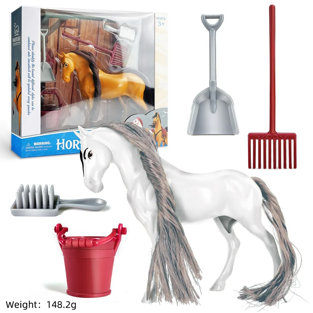 Stylish Educational Ranch Horse Model Learning Realistic Horse Toys DIY Horse Animal Playset Birthday Gifts