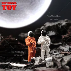 Painted Miniatures 1/87 1/64 1/43 Astronaut Man Mini Scene Props Doll Figures Model For Cars Vehicles Toys