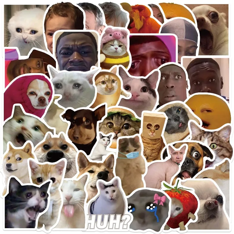 

50 Pieces Funny Meme Graffiti Stickers Waterproof Decor for Journal Tablet Phone Case Luggage Notebook DIY Art Decal Ornament
