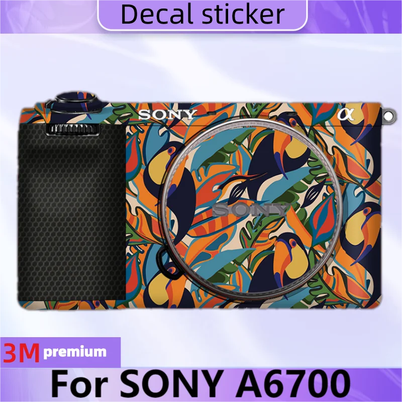 Sony A6700 Camera Adesivo, Pele protetora, Decalque Vinil Wrap Film, Anti-Scratch Protector, Brasão, ILCE-6700