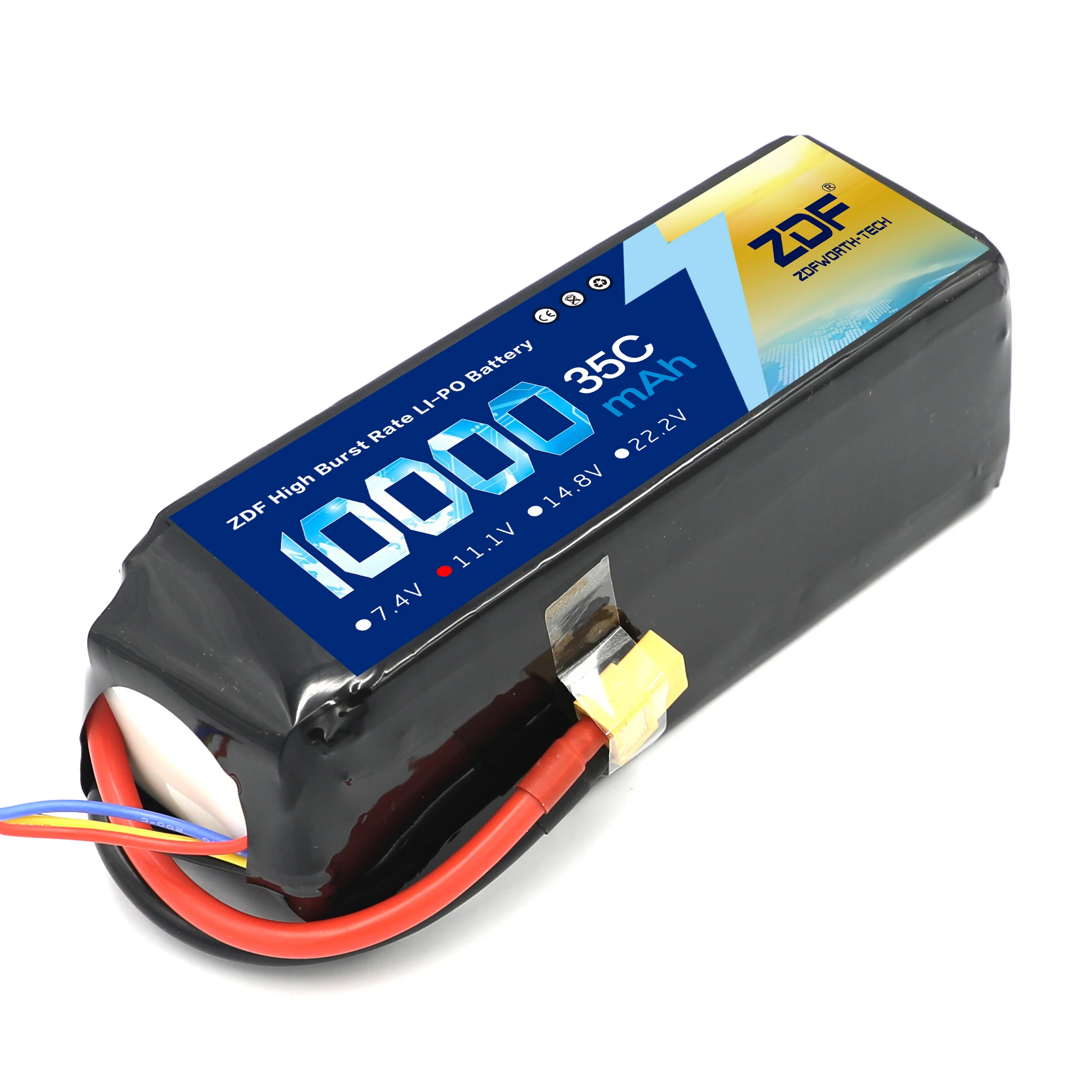ZDF bateria Lipo 2S 3S 7.4V / 11.1V / 14.8V 10000mah 35C 70C XT90 / XT60/ T wtyczka dla RC Drone samolot samochód ciężarówka części łodzi
