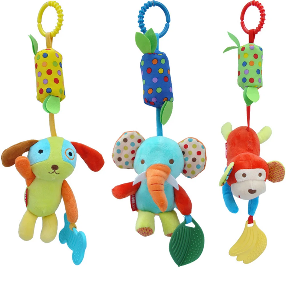 Baby Hanging Toys Puppet Handbells Baby Car Crib Stroller Toys Elephant Baby Hanging baby bed