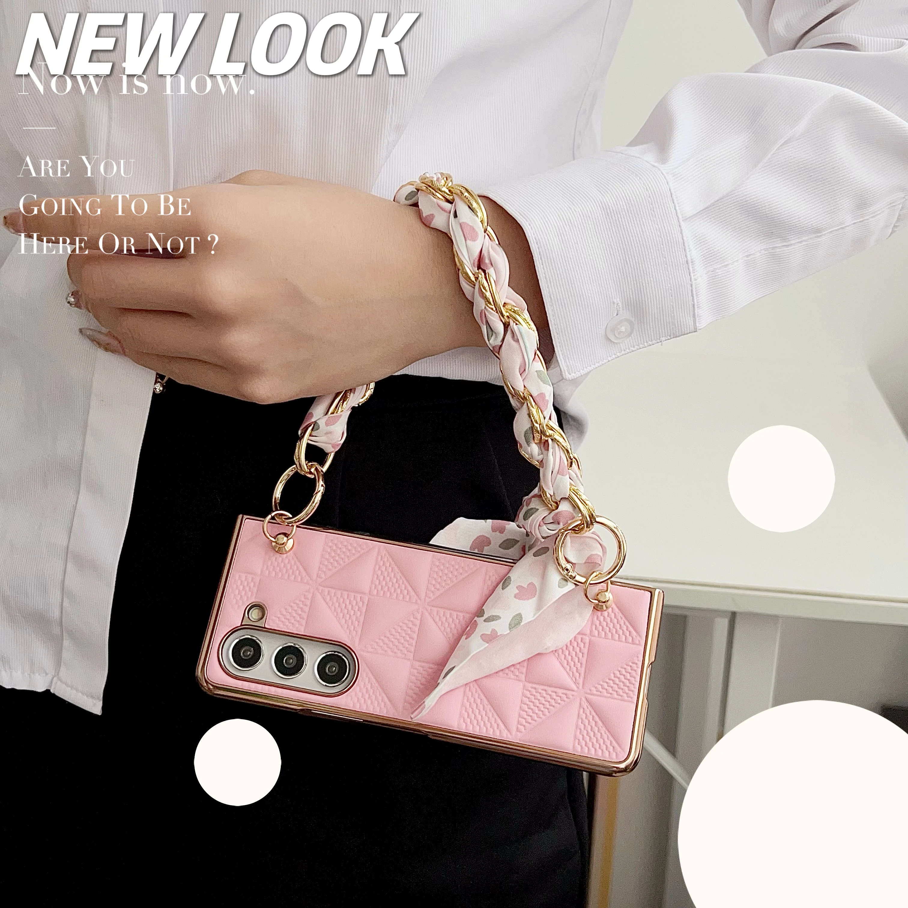 

Wrist Strap Leather Phone Case for Samsung Galaxy Z Fold 6 5 4 Galaxy Fold6 Fold5 Fold4 Protective Shockproof Cover