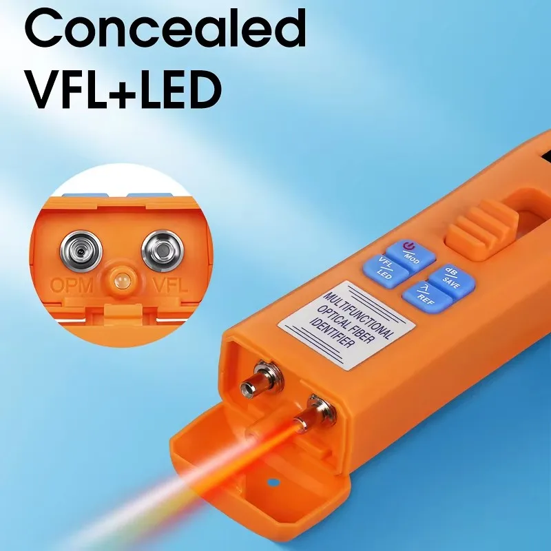 AUA-C607/C605 Rechargeable Active Optical Fiber Identifier Live Fiber Cable Tester for FTTH with Built-in OPM VFL LED