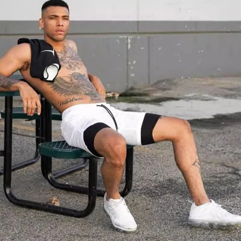 

Summer Swimming and Track Shorts, Quick-drying Sports Training, Three-point Anti-glare, Trendy Double-layer Fake, Two Pieces