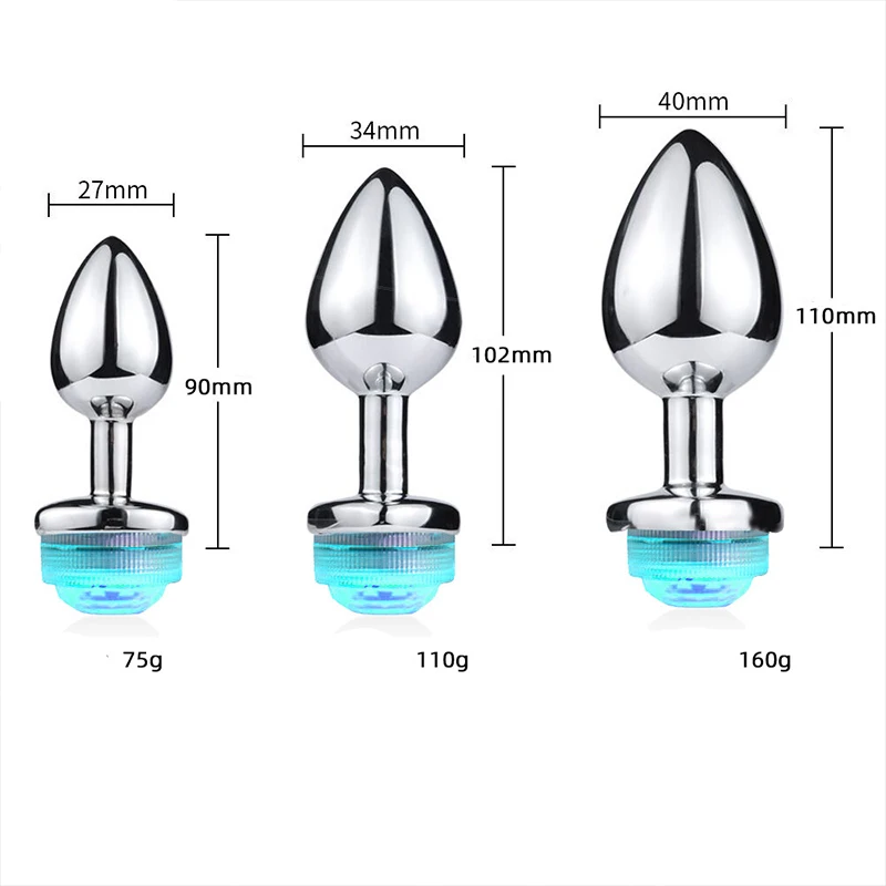 Led Anal Plug for Women Prostate Massage Butt Toys Adult Toy Relaxing Anales Plug Exercise Massager Tool for Men Women