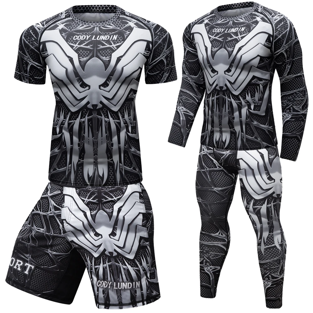 

Boxing Set Compression Jersey Pant 3D Print Rashguard Jiu Jitsu Bjj Kickboxing T-shirt Muay Thai MMA Fightwear Fitness Sport Set