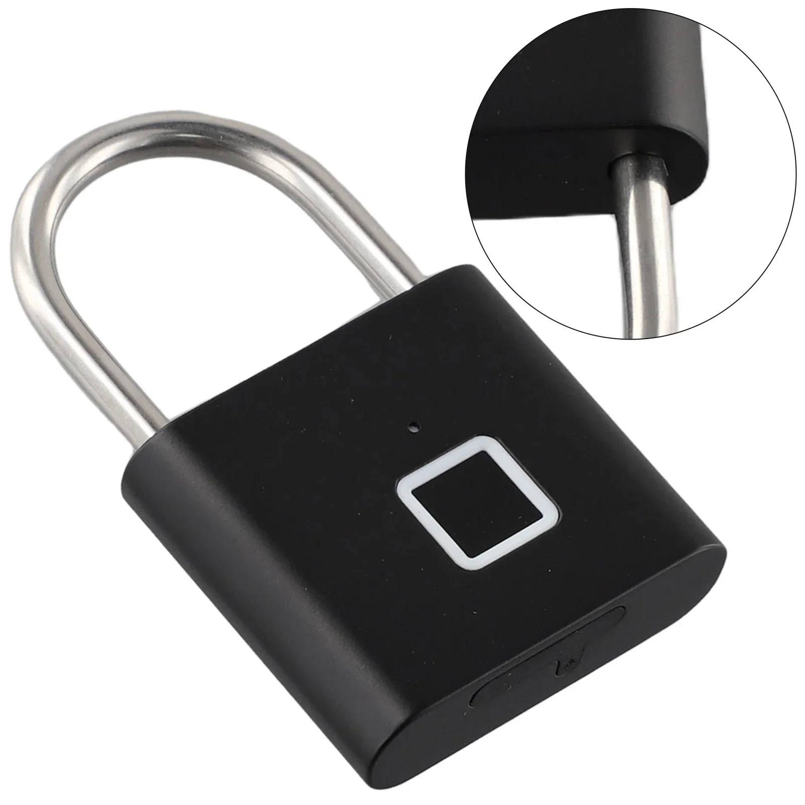 Fingerprint Sensor Smart Lock With USB Rechargeability Waterproof Design Perfect For Securing Bicycles And Travel Gear