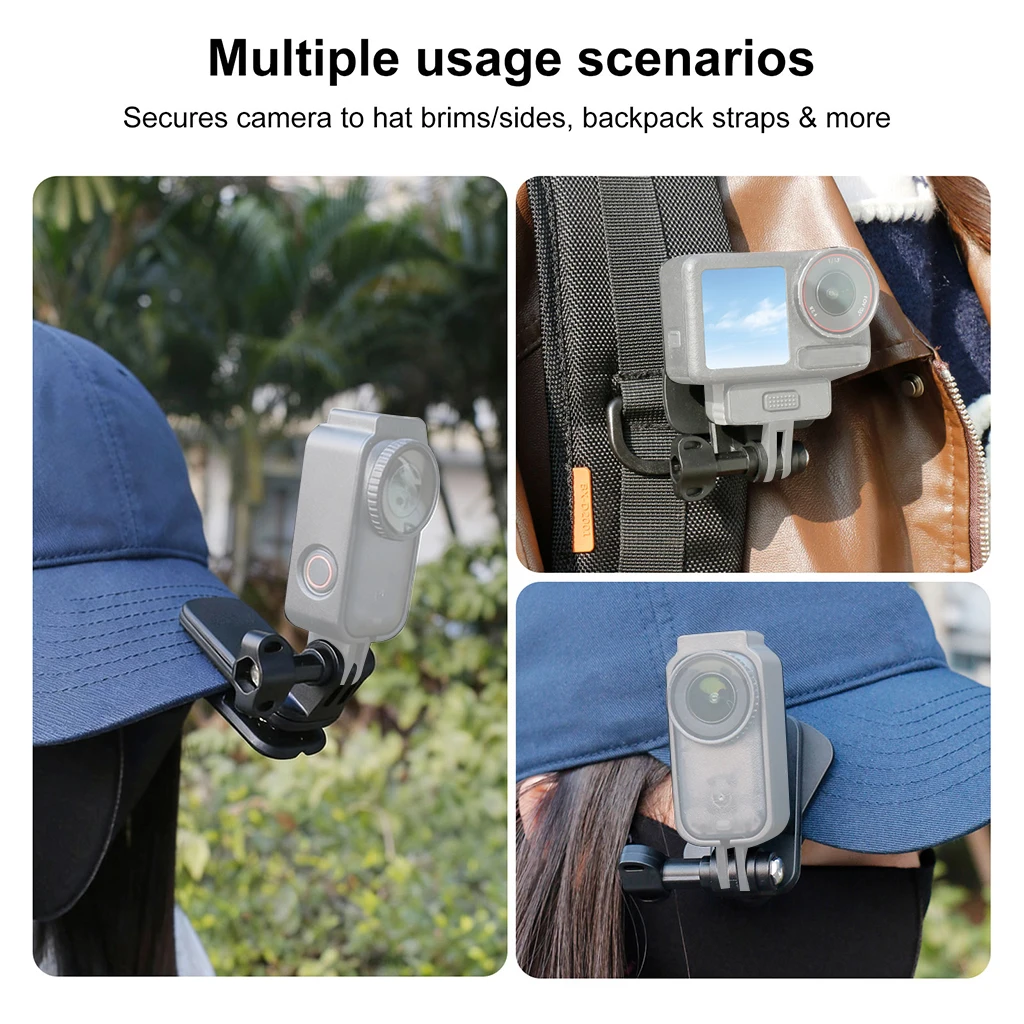 Entenschnabel-Hutkremmen-Clip, geeignet für DJI Nano Thumb Kamera, horizontaler und vertikaler Aufnahme-Winkel, Zubehör – Detail 4